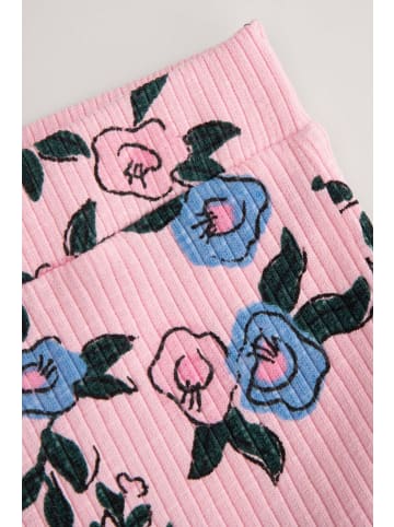 Coccodrillo Gerippte Leggings mit langem Hosenbein in gedämpftes Rosa