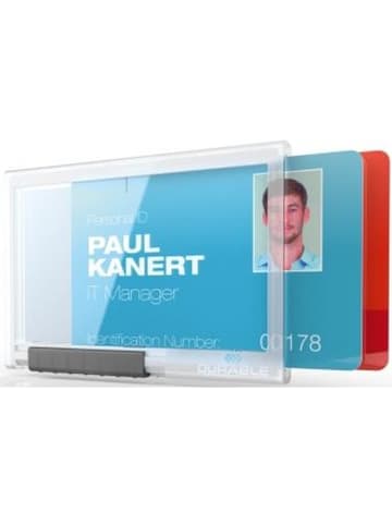 Durable Kartenhalter Push Box 54x87mm für 2 Karten Packung mit 10 Stück sc...