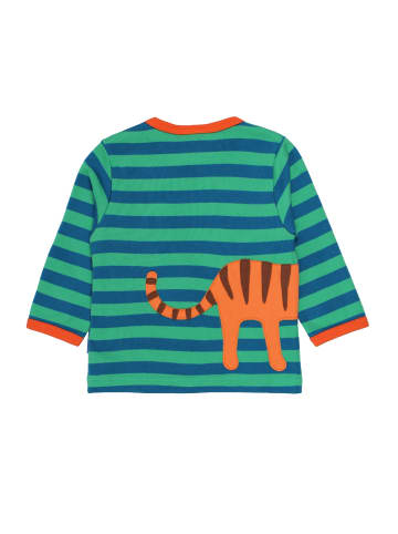 Toby Tiger Langarmshirt mit Tiger Applikation in grün