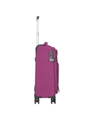 D&N Travel Line 9204 4 Rollen Kabinentrolley 55 cm purple