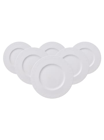 Villeroy & Boch 6er Set Brotteller White Pearl ø 18 cm in weiß