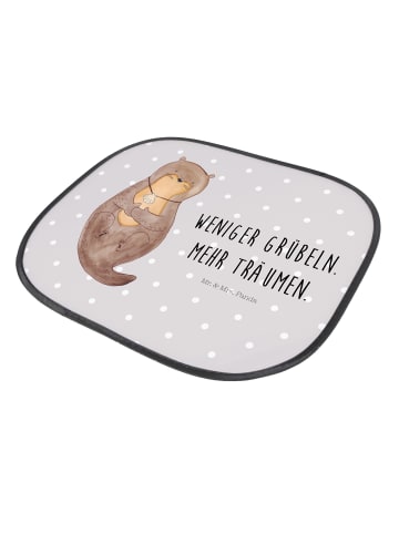 Mr. & Mrs. Panda Sonnenschutz Autofenster Otter Muschel mit Spruch in Grau Pastell
