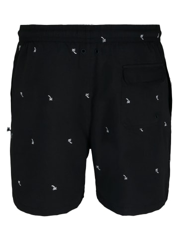 Urban Classics Urban Classics Badeshorts in black/palmtree