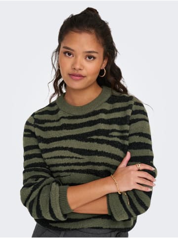 JACQUELINE de YONG Strickpullover Weich Warm Rundhals Langarm in Grün
