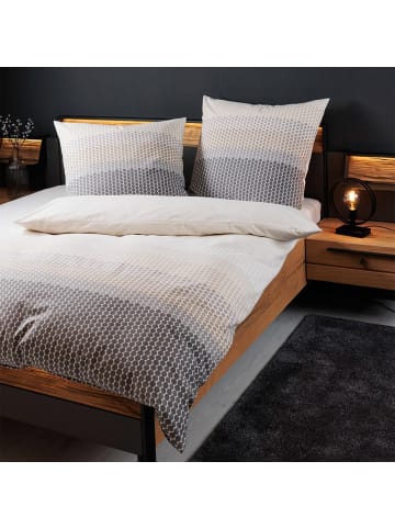 Janine Bettwäsche Davos 65171 grau in grau beige