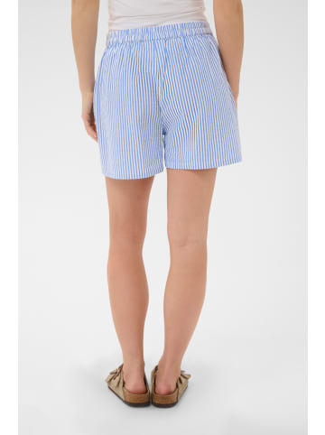 SAINT TROPEZ Shorts ElmikoSZ Gerade Passform in Chambray Blue White Stripe