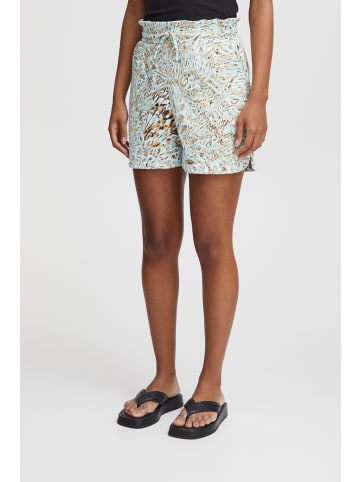 ICHI Shorts IHKATE Loose fit in Eggshell Blue AOP