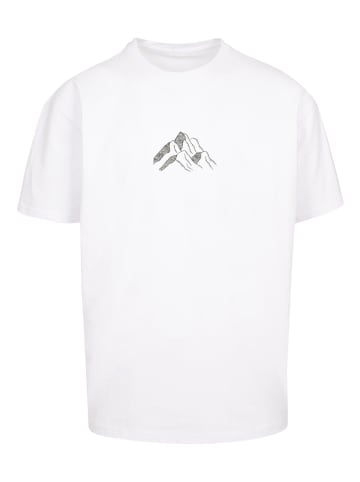 F4NT4STIC T-Shirt Mountain Berge Urlaub Winter Schnee Ski in weiß