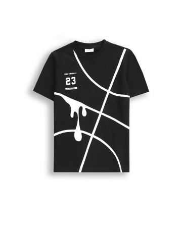 Coccodrillo T-Shirt mit kurzem Ärmel in schwarz