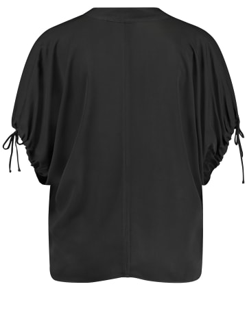 TAIFUN Bluse Kurzarm in Schwarz