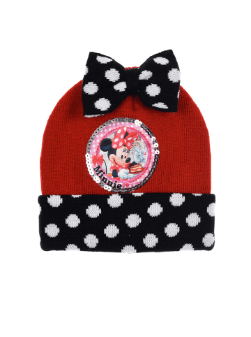 Disney Minnie Mouse Wintermütze mit Schleife in Rot