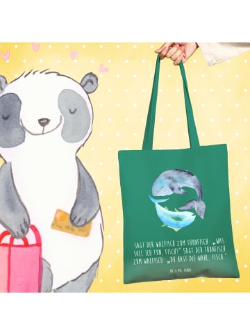 Mr. & Mrs. Panda Uni Tasche Walfisch Thunfisch mit Spruch in Mint