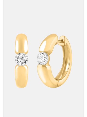 Ethische Diamanten Ohrringe aus 375 Gelbgold mit Lab Grown Diamant