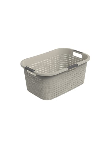 Rotho Wäschebox 40L COUNTRY - ergonomische Wäschebox aus Kunststoff  in Cappuccino