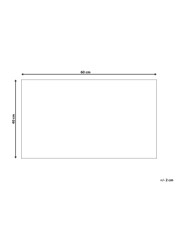 Beliani Fußmatte KIGALIK in Naturfarben/Bunt - (W) 40 x (L) 60 cm