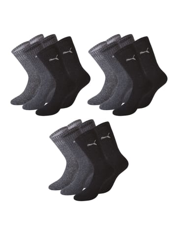 Puma Bodywear Socken 9 Paar in Anthrazit / Grau