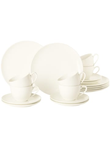 Seltmann Weiden 18-tlg. Kaffeeservice Savona Fine Diamond in Creme – in creme