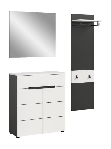 ebuy24 Garderobenmöbel Canu Weiß 140 x 37 cm