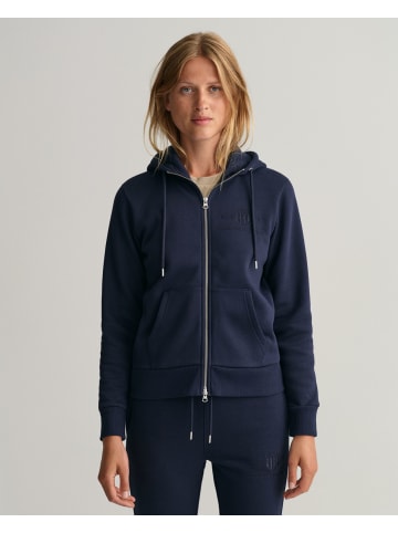 Gant Kapuzensweatjacke in Evening Blue