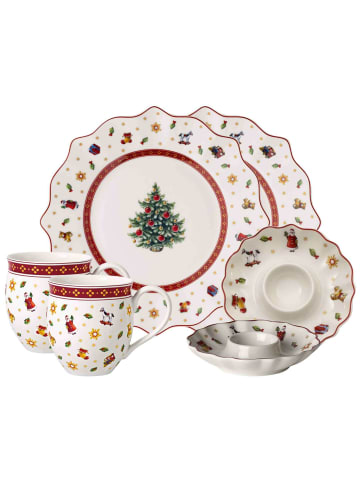 Villeroy & Boch 6-tlg. Frühstücks-Set Toy's Delight in Weiß-Rot