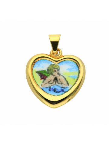 Adeliás Damen 585 Gold Anhänger Amor in gold