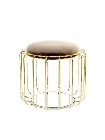 Kayoom Sitzkissen Pouf Comfortable in graubraun - gold