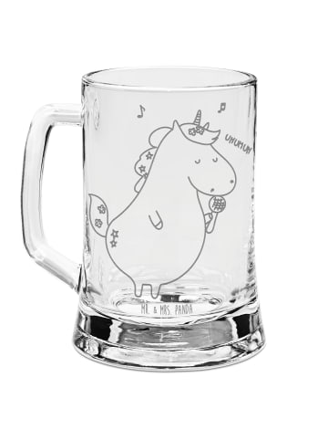 Mr. & Mrs. Panda Bierglas Einhorn Sänger ohne Spruch in Transparent