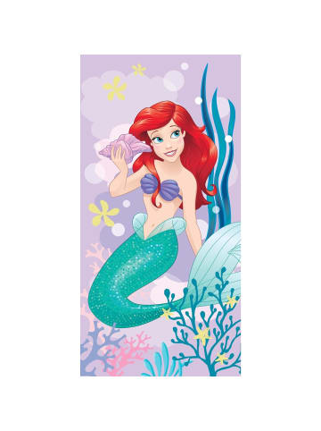 Disney Disney Arielle Badehandtuch Strandtuch 70x140 cm aus Baumwolle in Lila