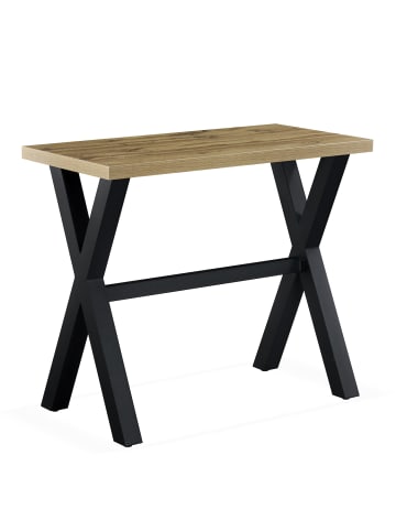 DUBI Möbel Bartisch ARNE in Natureiche-Optik - (B)120 x (H)105 x (T)60 cm