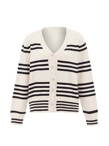 faina Women Cardigan in Wollweiss Schwarz