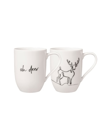 Villeroy & Boch 2er Set Kaffeebecher XMAS Statement in 280 ml in weiß