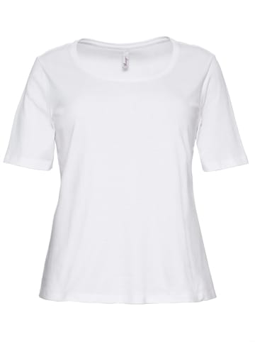 sheego T-Shirt in weiß