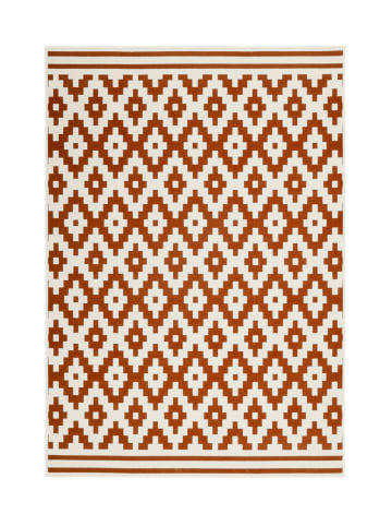 Kayoom Wohnzimmer Teppich – Kurzflorteppich Now! 325 in creme - orange - rechteckig