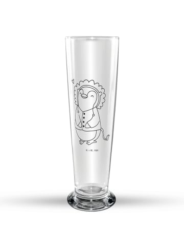 Mr. & Mrs. Panda Bierglas Löwe Astrologie ohne Spruch in Transparent