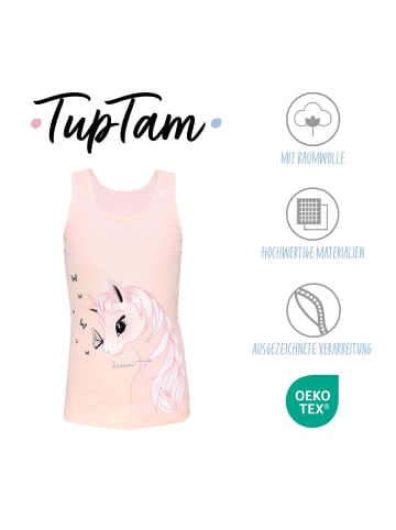 TupTam Mädchen Kinder Unterhemd 5er Pack in rosa/grau
