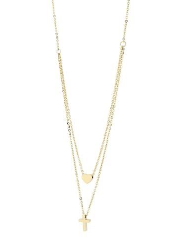 Adeliás Damen Halskette mit Anhänger – aus Edelstahl in gold