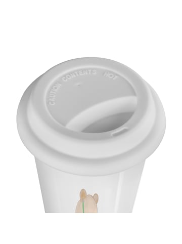 Mr. & Mrs. Panda becher kaffee Bär Arzt mit Spruch in Weiß