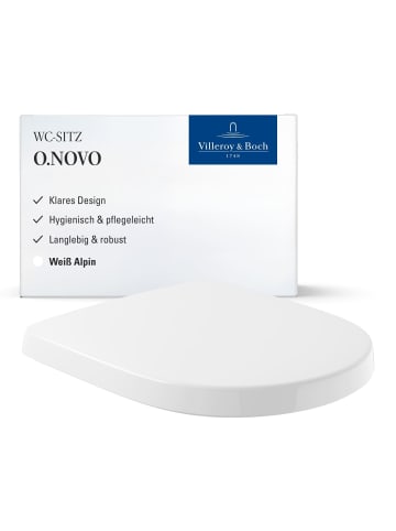 Villeroy & Boch WC-Sitz O.novo 423 x 368 x 51 mm weiß in weiß