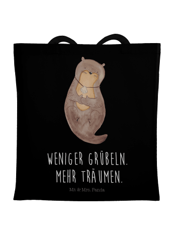 Mr. & Mrs. Panda Shopper Otter Muschel mit Spruch in Schwarz