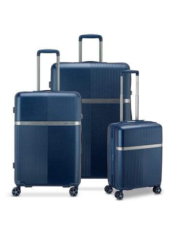 Roncato Airglam 4 Rollen Kofferset 3-teilig mit Dehnfalte in blu notte