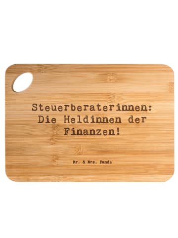 Mr. & Mrs. Panda Holzbrett Spruch Steuerberaterin Heldin mit Spruch in Braun