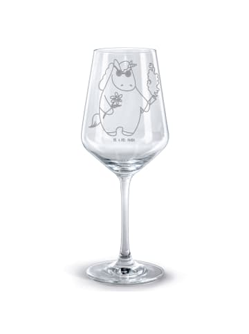 Mr. & Mrs. Panda Rotweinglas Einhorn Woodstock ohne Spruch in Transparent