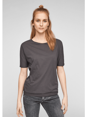 QS T-Shirt kurzarm in Grau