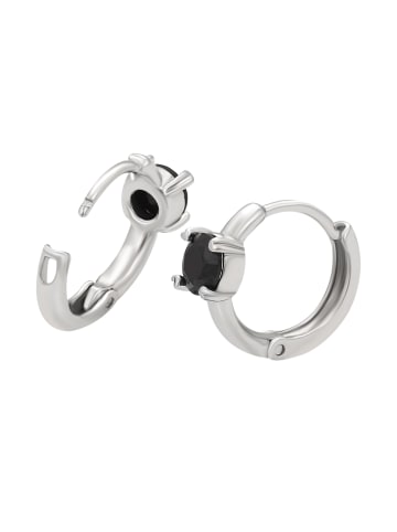 faina Earrings in Silver Black