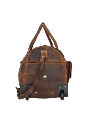 Greenburry Vintage 2 Rollen Reisetasche Leder 32 cm in braun