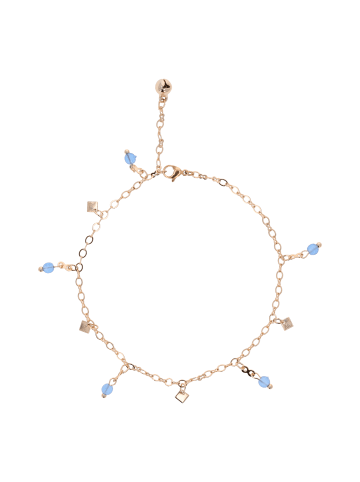 gaya Women Anklet in Rose Gold Blue