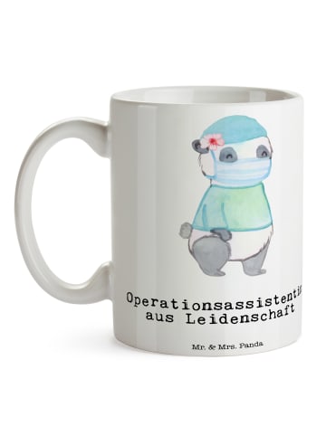 Mr. & Mrs. Panda Kaffeebecher Operationsassistentin Leidenschaft... in Weiß