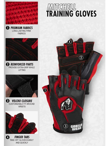 Gorilla Trainingshandschuhe - Mitchell - Schwarz
