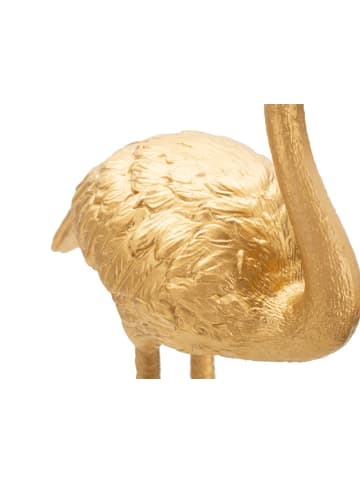 Mauro Ferretti Tischleuchte in Flamingoform aus goldfarbenem Kunstharz, 25 x 11,5 x 39,5 cm