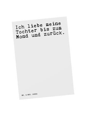 Mr. & Mrs. Panda Wanddeko Ich liebe meine Tochter... mit Spruch in Weiß